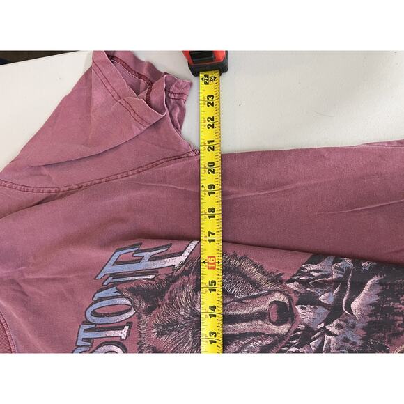 Yellowstone Wolves National Park Animals Spirit Tee Shirt XL USA 90s Y2K Red - Picture 14 of 15